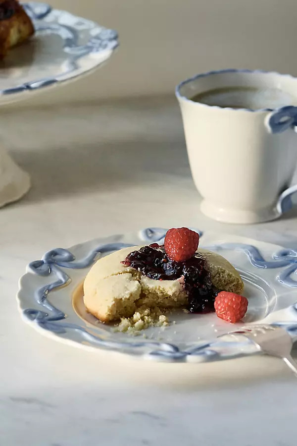 Benedita Bow Stoneware Side Plates, Set of 4 | Anthropologie (US)