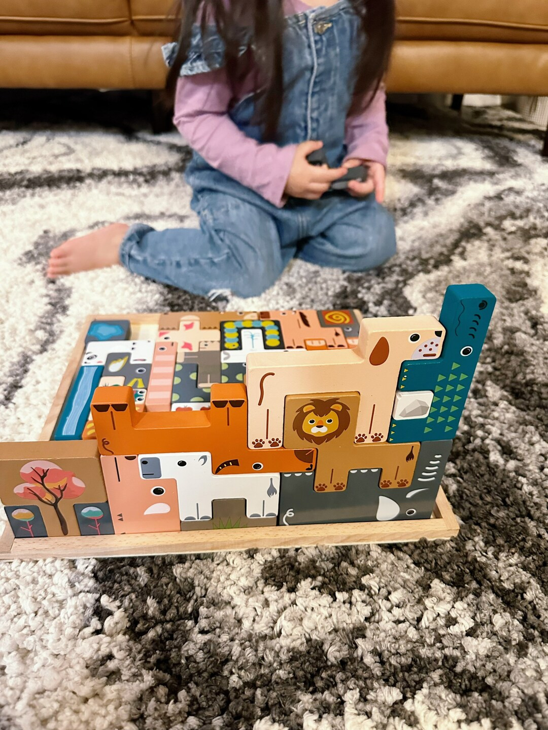 Montessori Animal Building Block & Puzzle for Kids 1 Years - Etsy | Etsy (US)