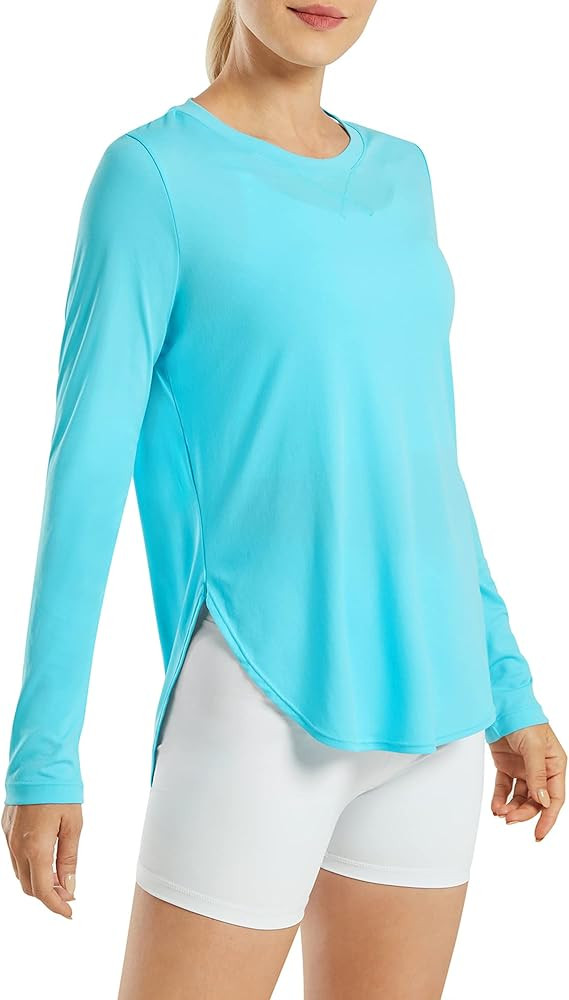 G4Free Women's UPF 50+ UV Shirts Long Sleeve Workout Sun Shirt Outdoor Gym Hiking Tops Quick Dry ... | Amazon (US)