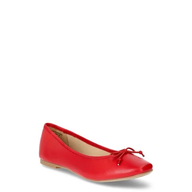 Time and Tru Women's String Bow Ballet Flats, Sizes 6-11 | Walmart (US)