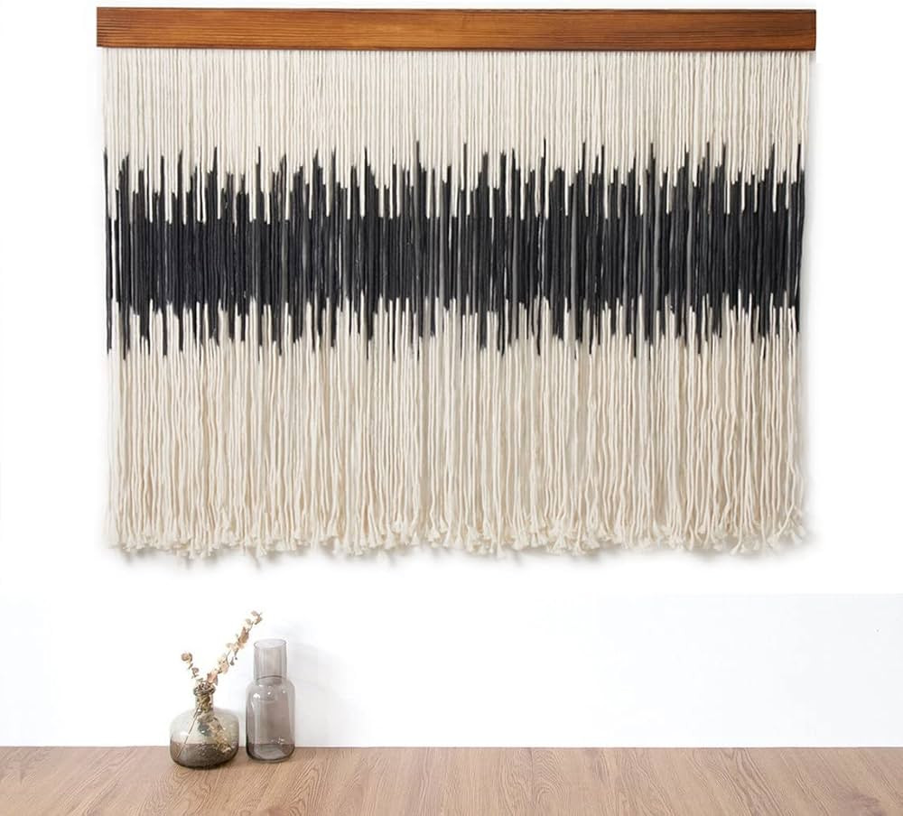 Mokof Large Macrame Wall Hanging - Wall Art for Living Room, Boho Wall Decor for Bedroom, Dining Roo | Amazon (US)