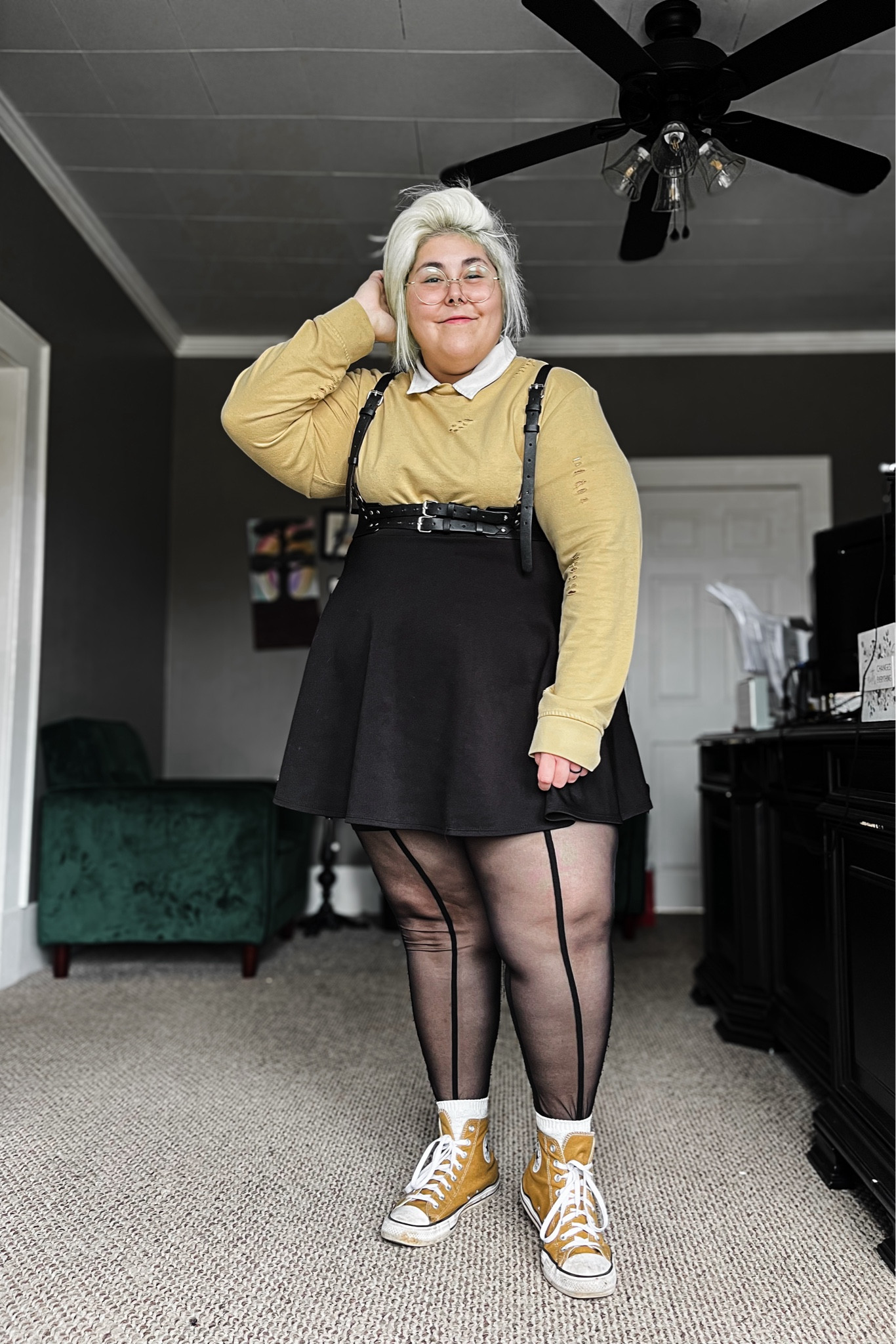 Shirt: Shein
Sweater: Rue21 (10 yrs ago)
Skirt: Amazon
Tights: Shein
Shoes: Conversee

#LTKmidsize #LTKplussize #LTKstyletip