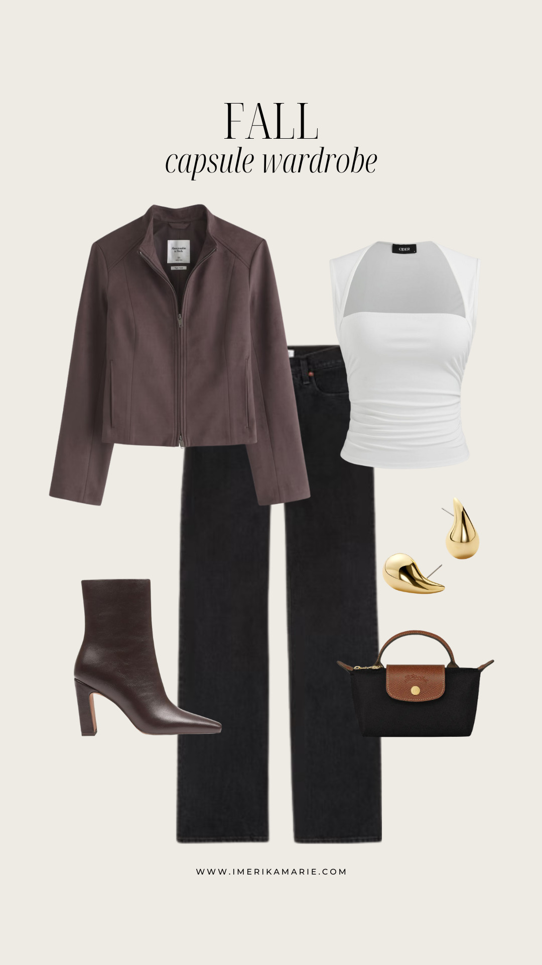 Fall Capsule Wardrobe. Fall capsule outfits. Fall outfits. Fall shoes. Suede jacket. Jeans. Longchamp mini bag.  

 

#LTKxMadewell #LTKFindsUnder100 #LTKStyleTip