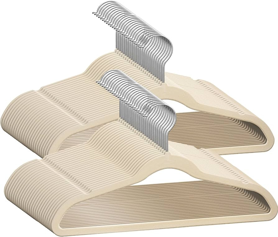 50 Premium Kids Velvet Hangers - 14" Inch Non-Slip Kids Hangers - Ultra Slim Space Saving Childre... | Amazon (US)