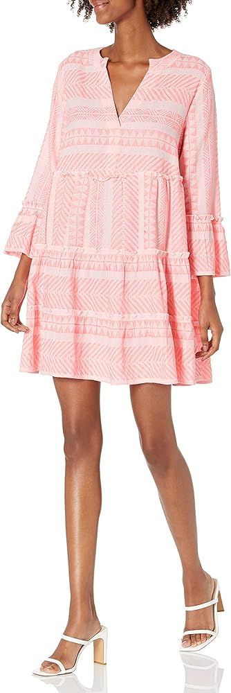 Mud Pie Women's Yarn-Dye Tiered Dress | Amazon (US)