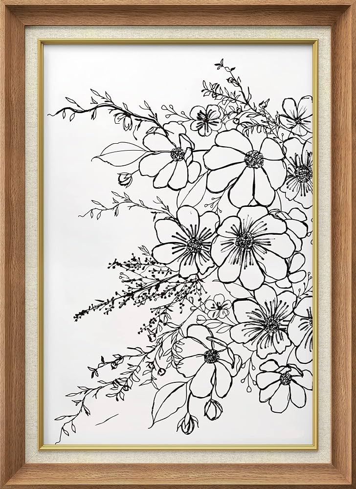 SIGNWIN Premium Frame Art Retro Romantic Victorian Flower Bouquet Nature Floral Illustrations Fin... | Amazon (US)