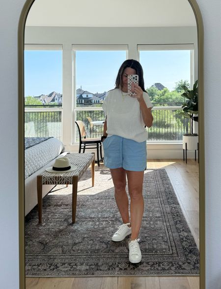 Comfortable outfit. My shorts are in clearance. Linked similar  

Casual outfit / date night / white sneakers / spring outfit / summer outfit / gift for her / 

#LTKGiftGuide #LTKSeasonal #LTKShoeCrush