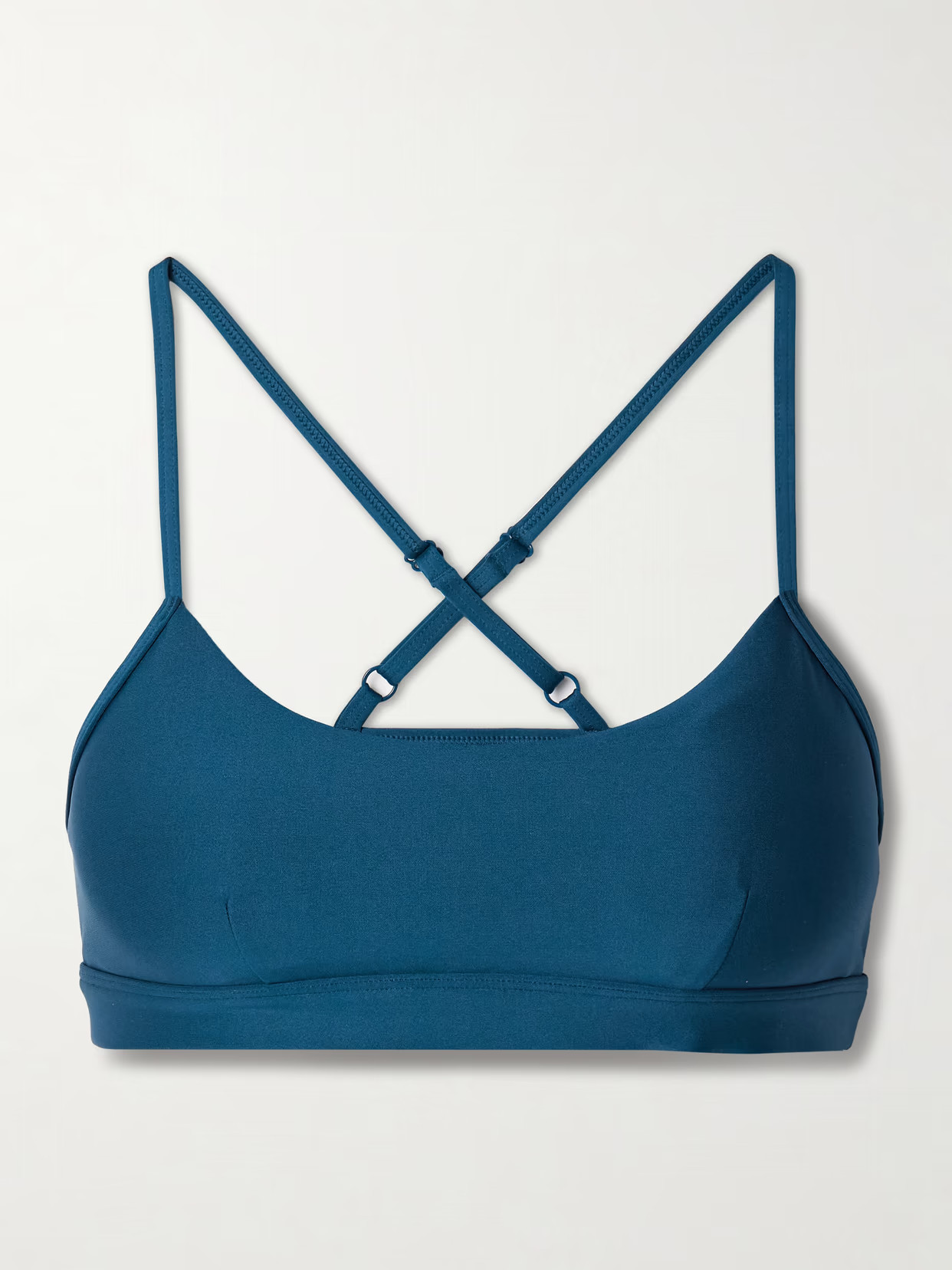 Alo Yoga - Airlift Intrigue Cutout Stretch Sports Bra - Blue | NET-A-PORTER (US)