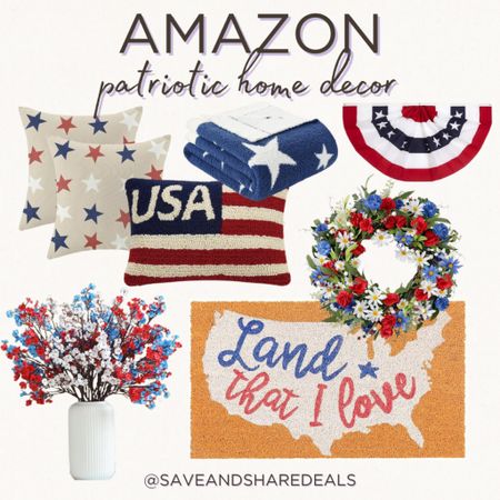 Patriotic home decor on Amazon! Love adding small touches of red, white and blue to my house for the Fourth of July! Shop pillows, doormat, a wreath and more! 

Amazon finds, Amazon home, home decor, patriotic decor, red white and blue decor, 4th of July decor, July 4th decor 

#LTKSeasonal #LTKHome #LTKFindsUnder50