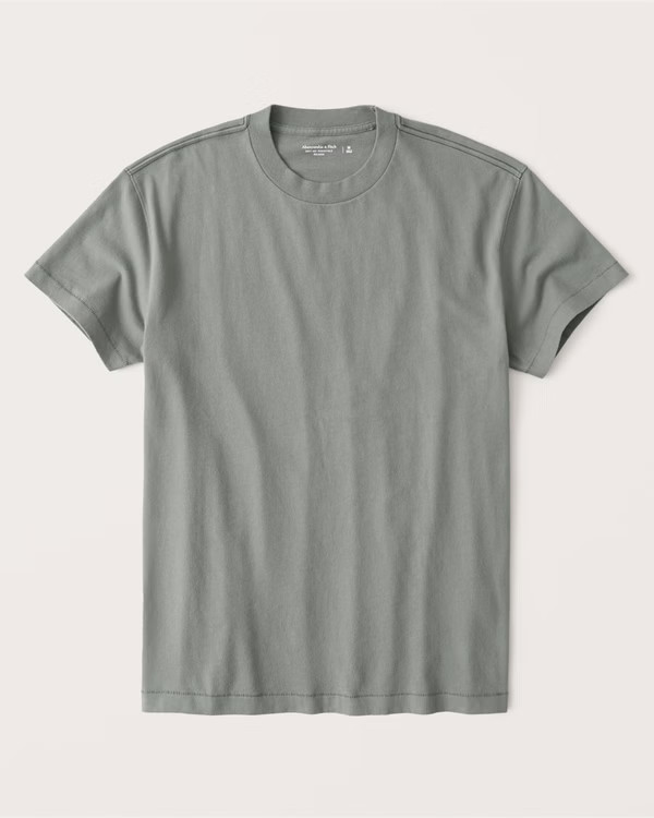Essential Relaxed Crew Tee | Abercrombie & Fitch (US)