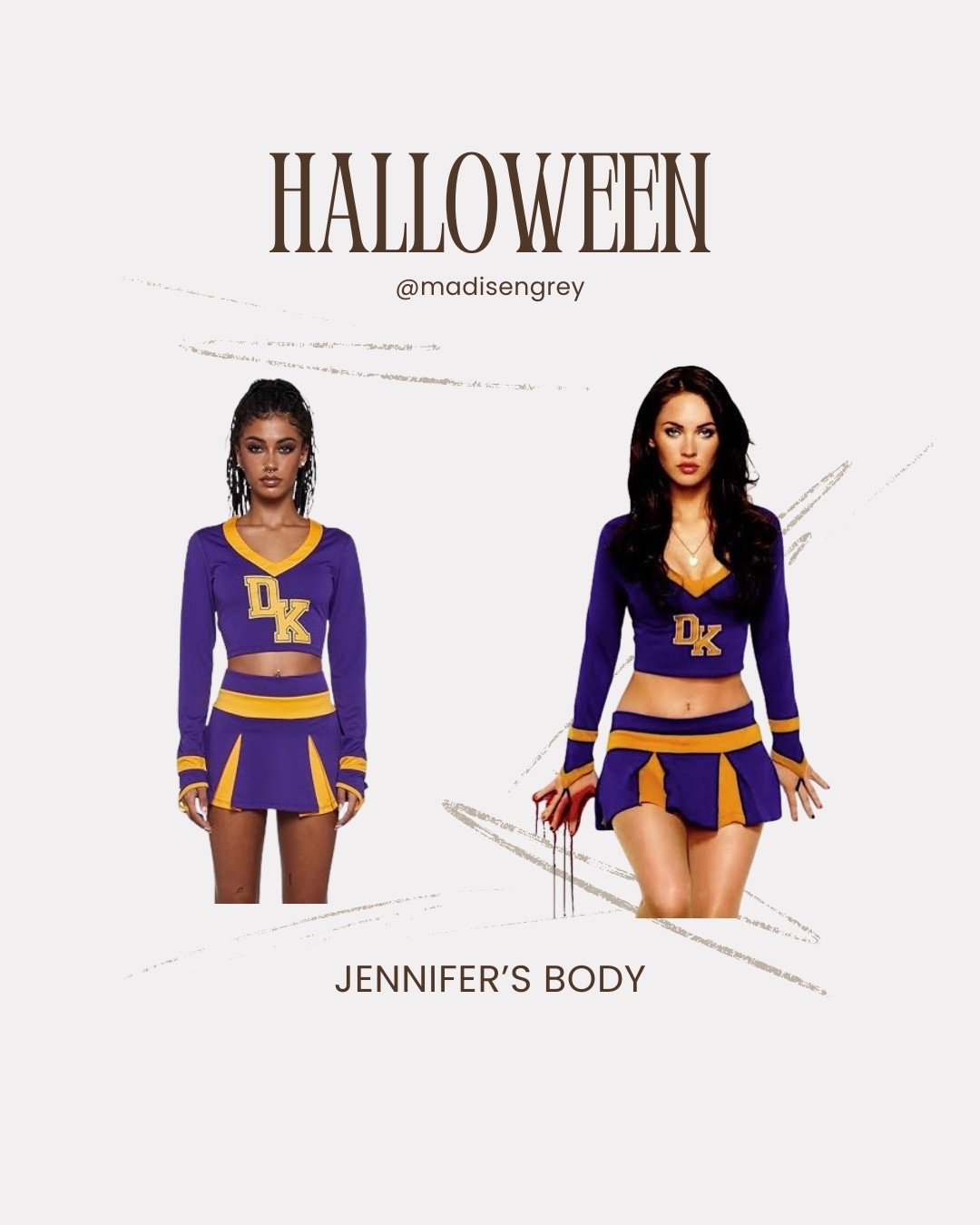 Quick Halloween costume idea! This one’s available on Amazon and is so easy to do the iconic Jennifer’s Body cheerleader costume. All you need is this costume and some fake blood!

#LTKHalloween