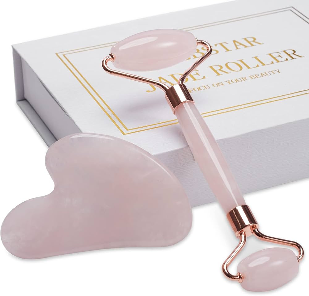 XYZBSTAR Jade Roller for Face, Facial Roller Massager Skin Care Tool, Gua Sha Facial Tools for Fa... | Amazon (US)
