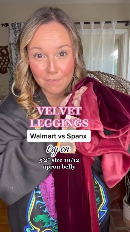 Velvet legging try on 
Walmart leggings size L (tts) 
Spanx size XL (size up one!) 
Use code FALL15 for discount on Spanx site! (Excludes sale items!) 


#LTKHoliday #LTKsalealert #LTKcurves