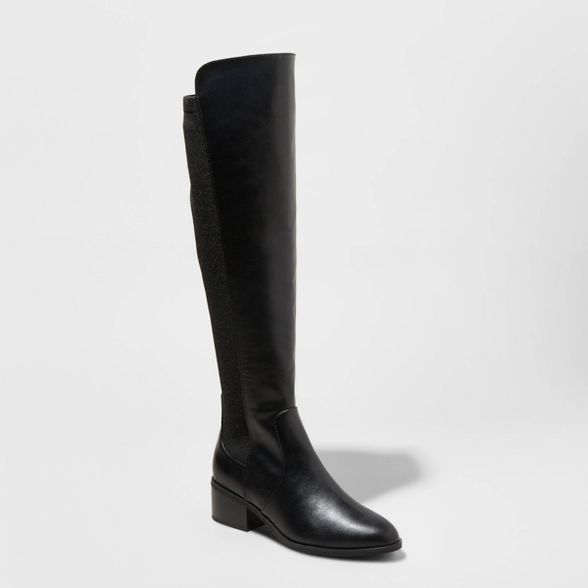 Women's Carol Stretch Fashion Boots - A New Day™ Black | Target