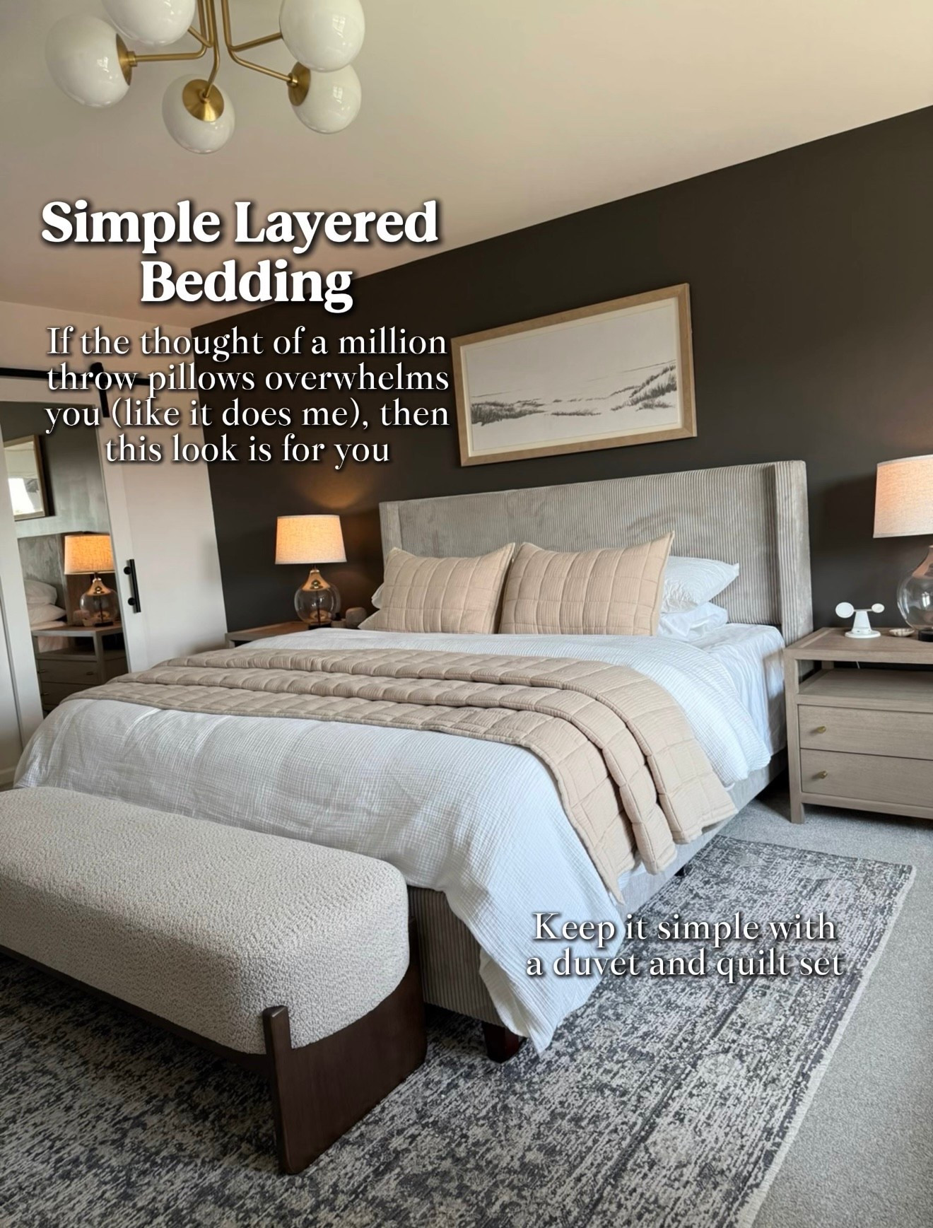Simple bedding! This bedding is so soft and great for all seasons 
I have a 7-10x10 rug

#LTKHome #LTKSaleAlert