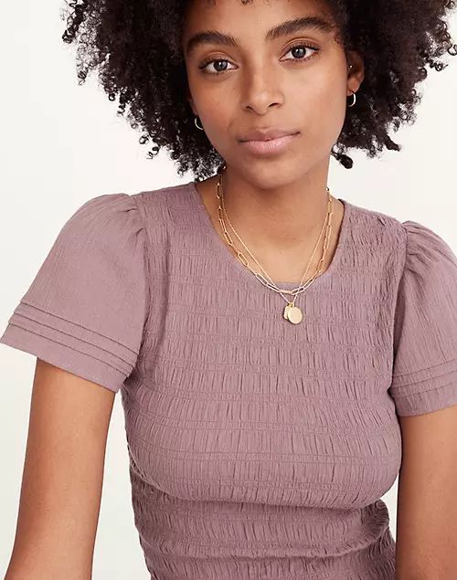 Lucie Flutter-Sleeve Smocked Bodice Top | Madewell