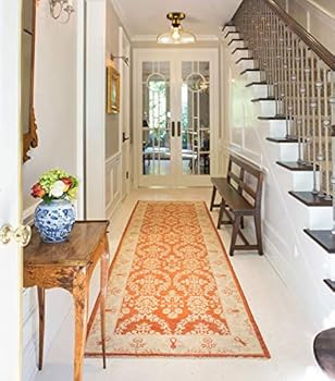 Contemporary Metal Glass Semi Flush Ceiling Light 1-Light Pendant Light Brass Finish | Amazon (US)