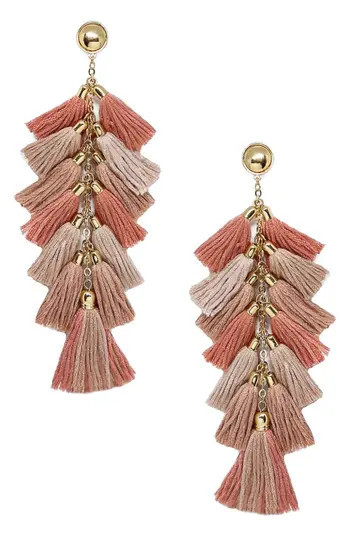 Women's Ettika Multi Tassel Statement Earrings | Nordstrom