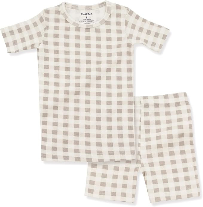 AVAUMA Baby Boys Girls Pajama Set 6M-7T Kids Cute Toddler Snug fit Pattern Design Pjs Cotton Slee... | Amazon (US)