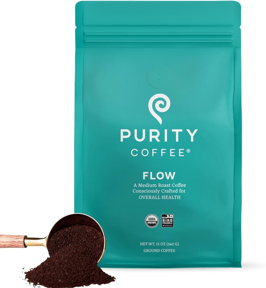 Purity Coffee FLOW Original Medium Roast Ground (12oz Bag) | Specialty-Grade USDA Organic Arabica... | Amazon (US)