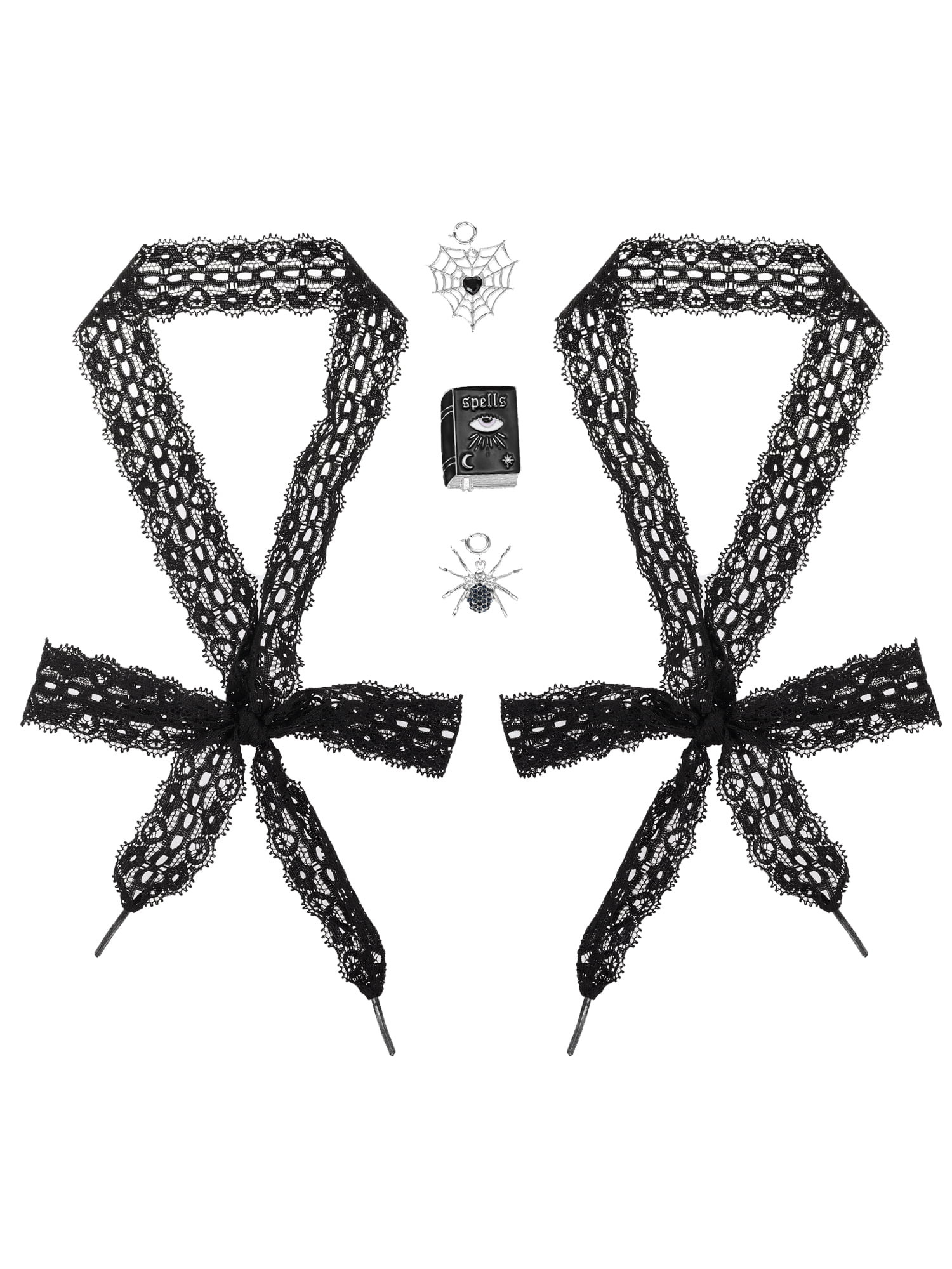 Way to Celebrate Halloween Novelty Shoelace Charm Set, Black, 5 Pieces - Walmart.com | Walmart (US)