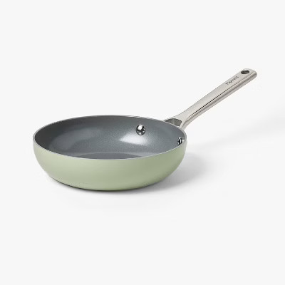 8" Nonstick Ceramic Coated Aluminum Frying Pan Sage Green - Figmint™ | Target
