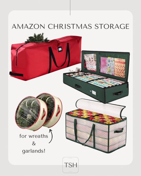 Christmas tree storage, ornament storage, wrapping paper storage, organizing 

#LTKhome #LTKFind #LTKsalealert