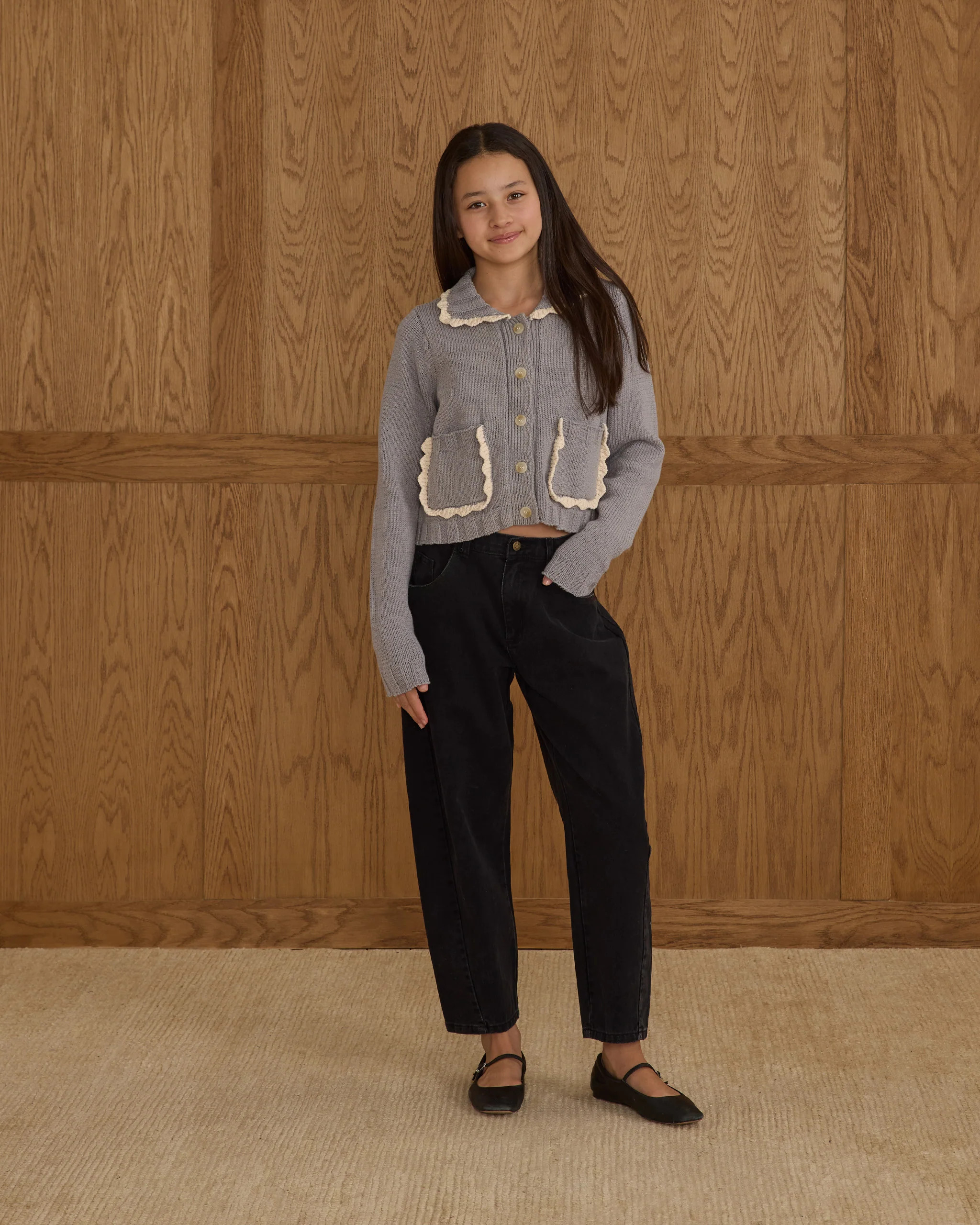 Collared Cardigan || Dusty Blue | Rylee + Cru