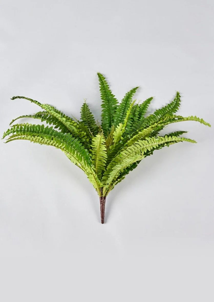 Indoor/Covered Outdoor Faux Hanging Boston Fern Plant - 23" | Afloral
