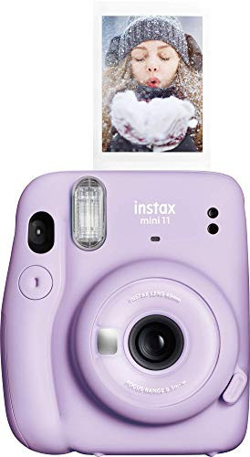 Fujifilm Instax Mini 11 Instant Film Camera with Automatic Exposure and Flash, Fujinon 60mm Lens with Selfie Mirror, Optical Viewfinder Polaroid Cameras for Pro or Beginners - Lilac Purple (Renewed) | Amazon (US)