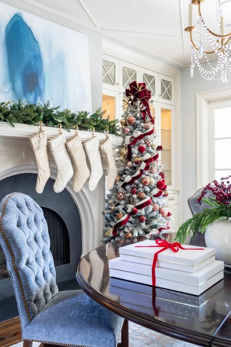 Burgundy and white Christmas tree. Candy Cane Christmas tree with velvet ribbon, silk Christmas stockings and acrylic stocking holders. 


#LTKSeasonal #LTKHolidaySale #LTKHoliday