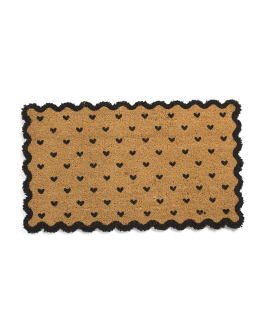 20x34 Coir Tiny Hearts Scallop Edge Doormat | Home | Marshalls | Marshalls