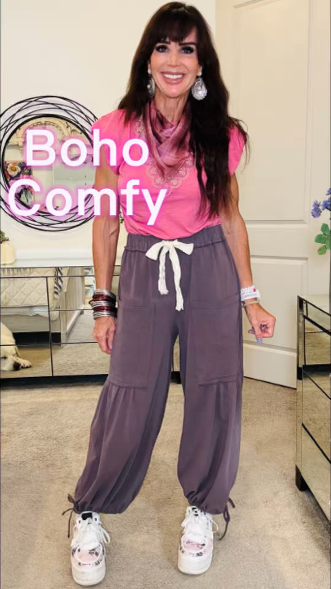 Quite possibly the softest pants!!  Change the look by cinching or loosening the ties!! They come in a ton of colors!!

#LTKootd #LTKActive #LTKOver40