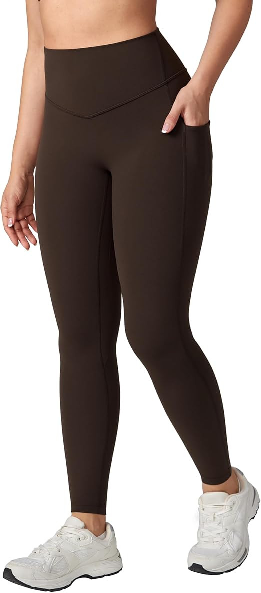 Hugcurve No Front Seam High Waisted Workout Leggings with Pockets for Women Buttery Soft Yoga Pan... | Amazon (US)