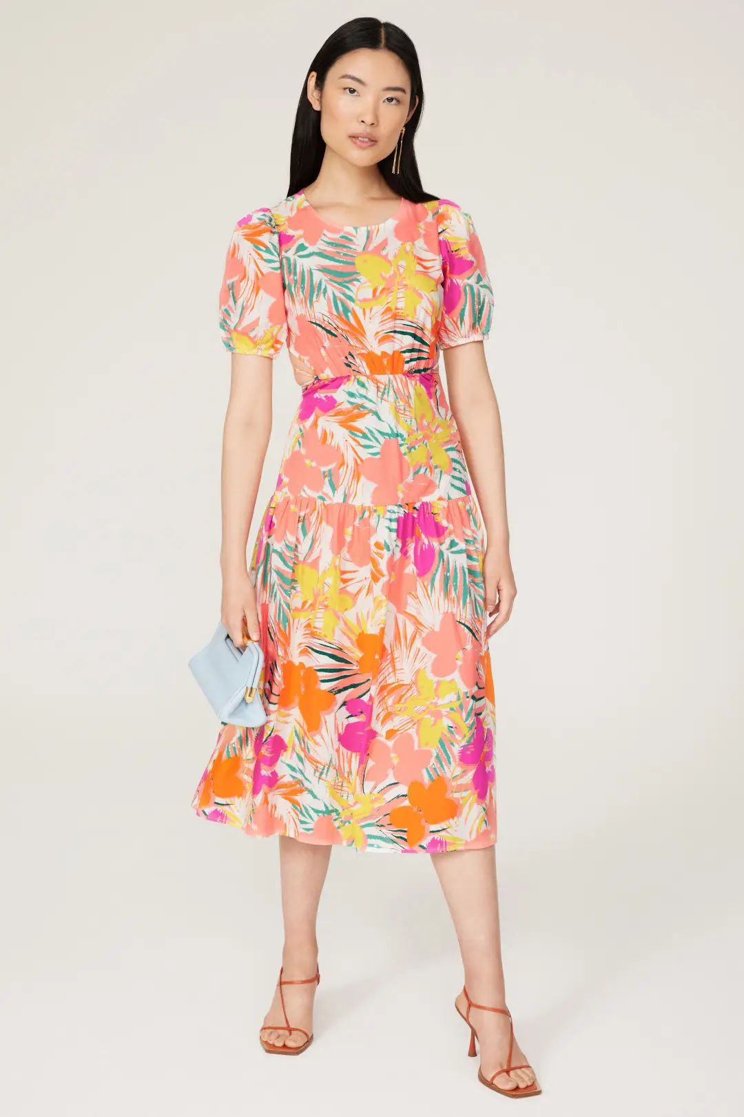 Peter Som Collective Tropical Floral Midi Dress | Rent the Runway
