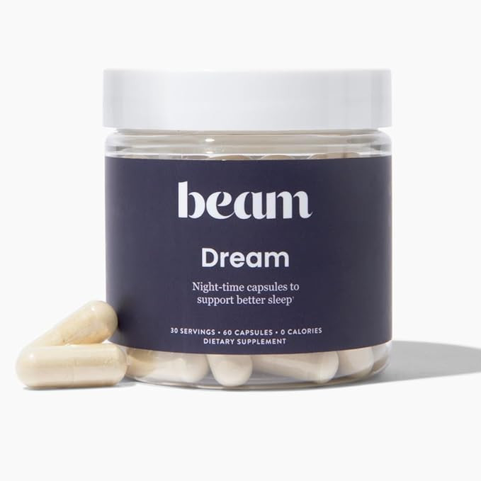 Beam Dream | Sleep Aid Capsules | Natural Ingredients - L-Theanine, Magnesium | Gluten Free, Vega... | Amazon (US)
