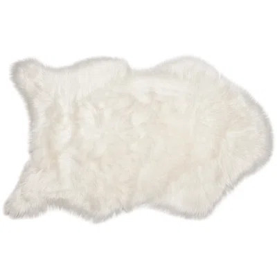 Nussbaum Faux Sheepskin White Rug Mercer41 Rug Size: 2' x 3' | Wayfair North America