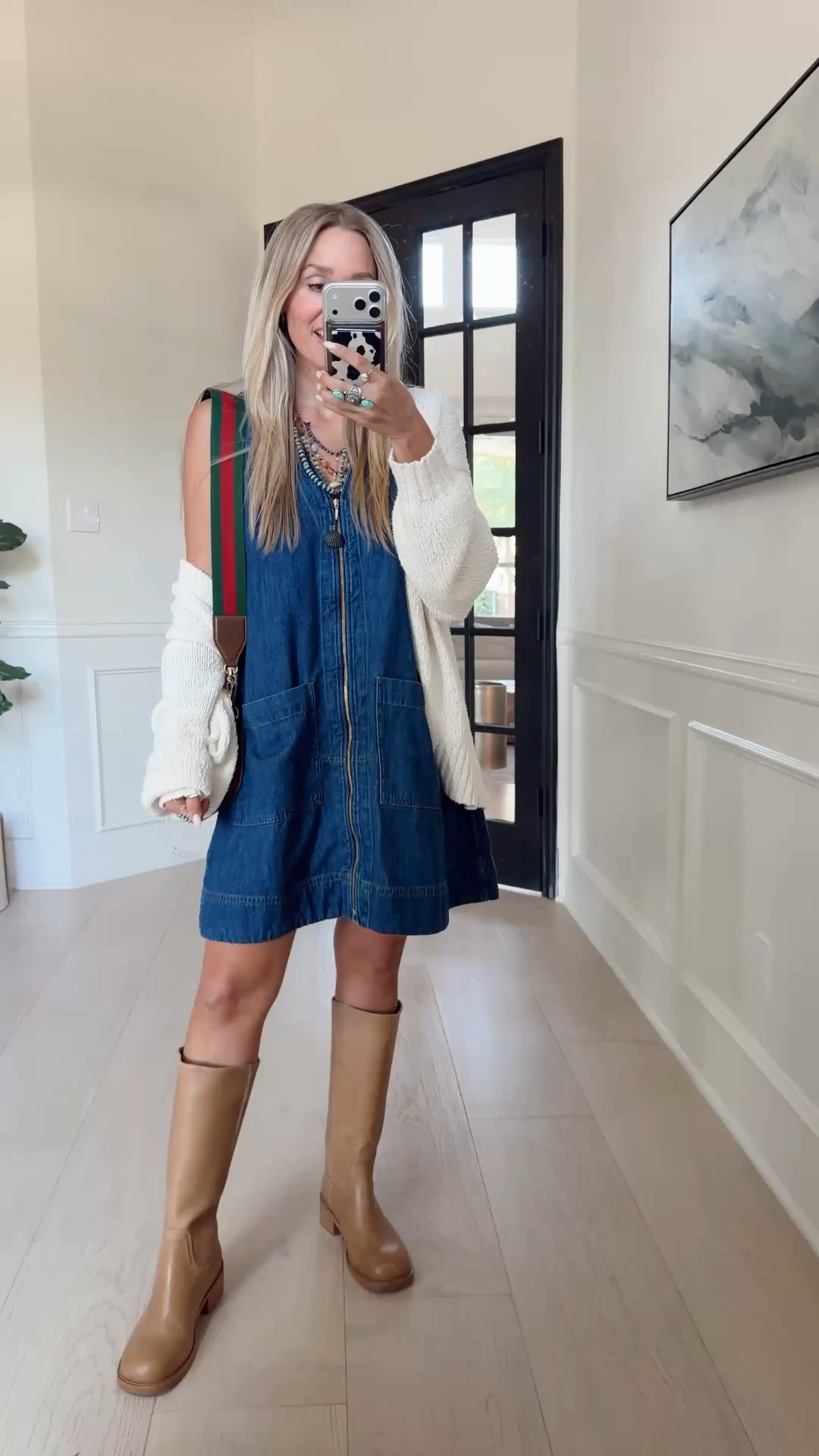 Walmart for the win yet again🥇🤍✨🙌🏼

Theee perfect denim dress to wear year round! I got my tts (small) 

My cardigan is from Aerie and is sold out, but I linked this one from Amazon that is on major sale❣️

5’5” // 120 lbs

#LTKootd #LTKmomlife #LTKgrwm