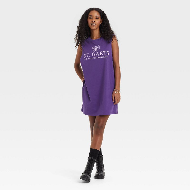 Women's St. Barts Graphic Tank Dress - Plum Purple | Target