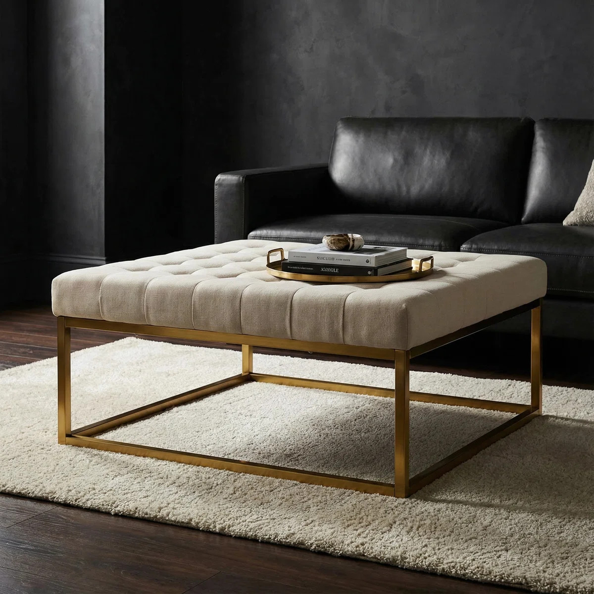 Kibwe Velvet Ottoman | Wayfair North America