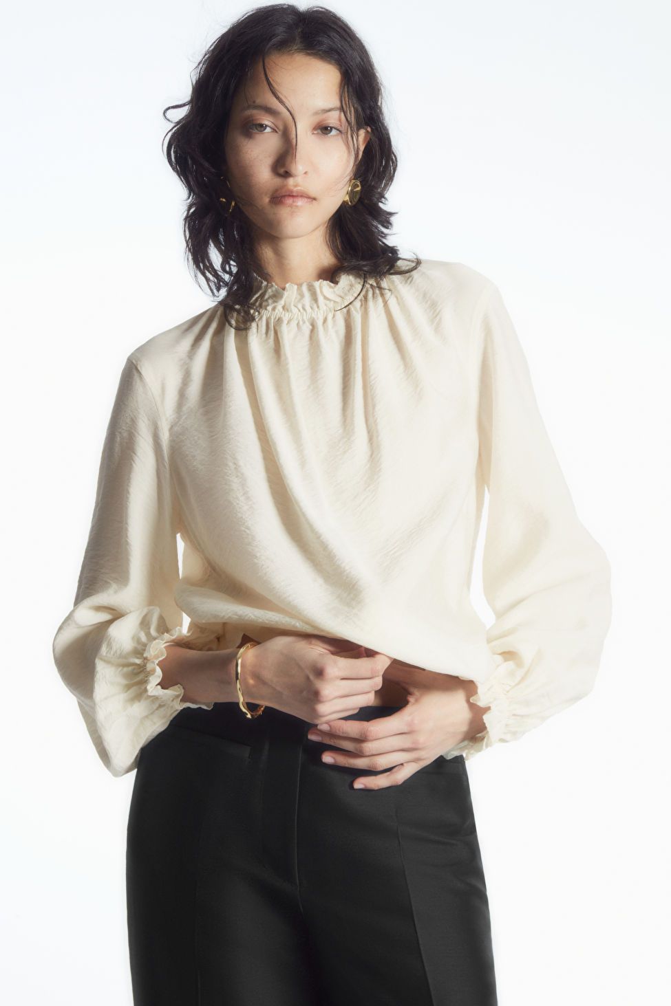 RUFFLED HIGH-NECK BLOUSE | COS (US)