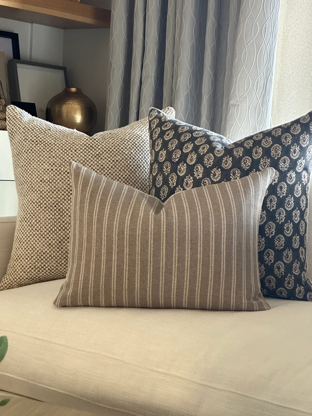 Three Pillow Cover Combination Set, Neutral Designer Pillow Collection, Farmhouse Pillow Set, Mas... | Etsy (US)