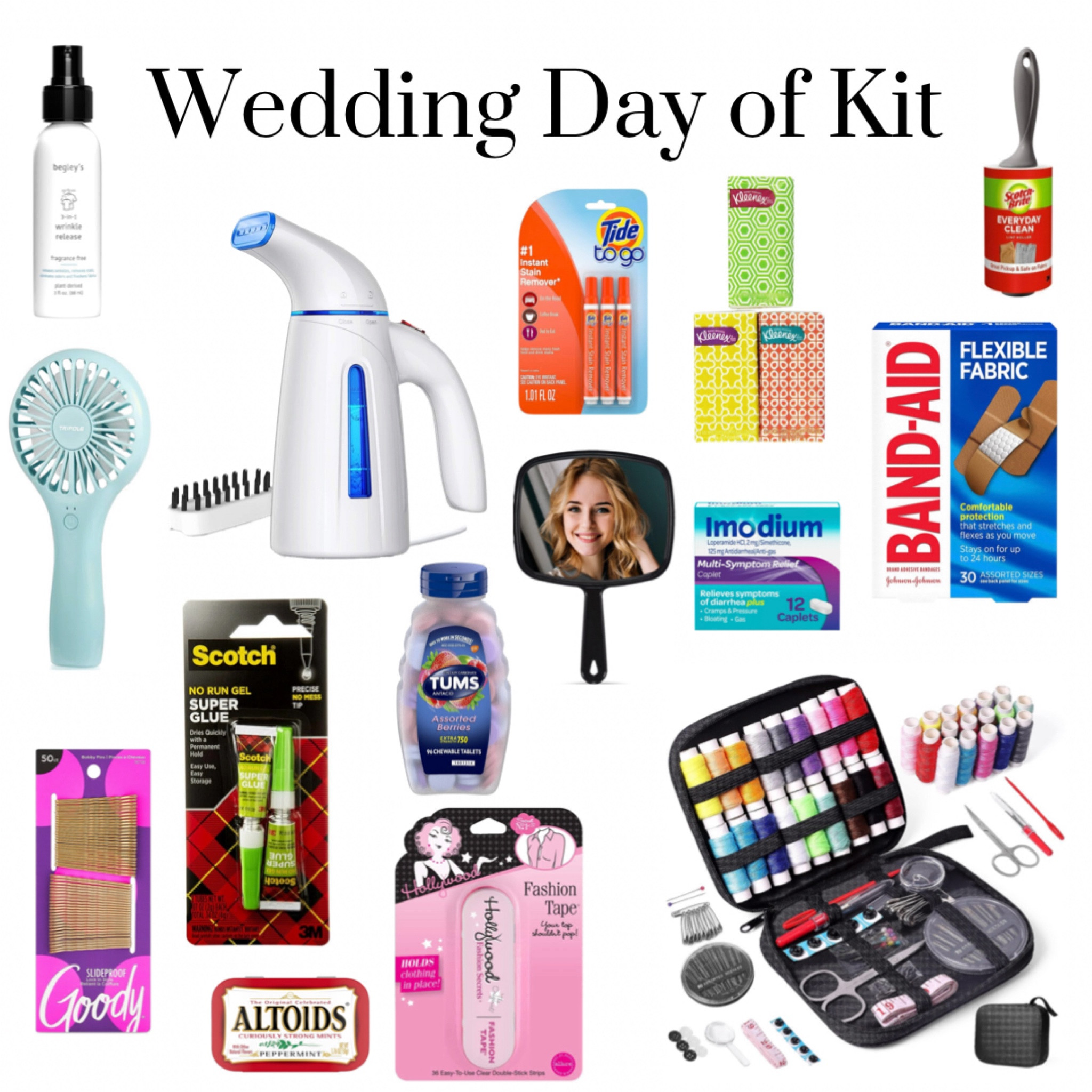 Items that were in my wedding day emergency kit! Many of these items were used throughout the day, so I highly recommend making a kit of your own! 

#LTKsalealert #LTKCyberWeek #LTKwedding