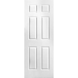 30 in. x 80 in. 6 Panel Textured Hollow Core Primed Composite Interior Door Slab | The Home Depot