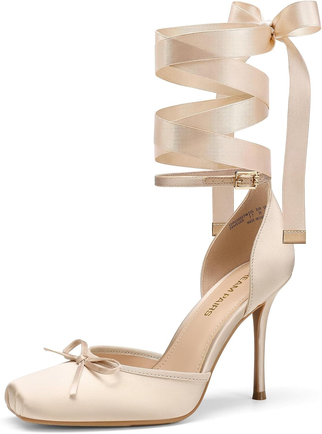 DREAM PAIRS Women's Ballet High Heels Closed Toe Pumps | Amazon (US)