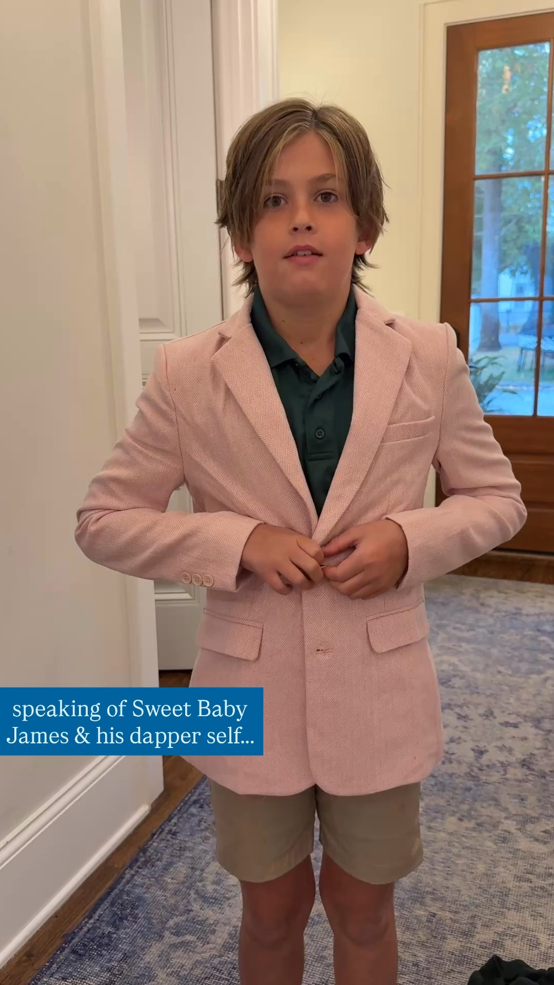 Sweet Baby James… 

he’s in a 12 in these blazers!