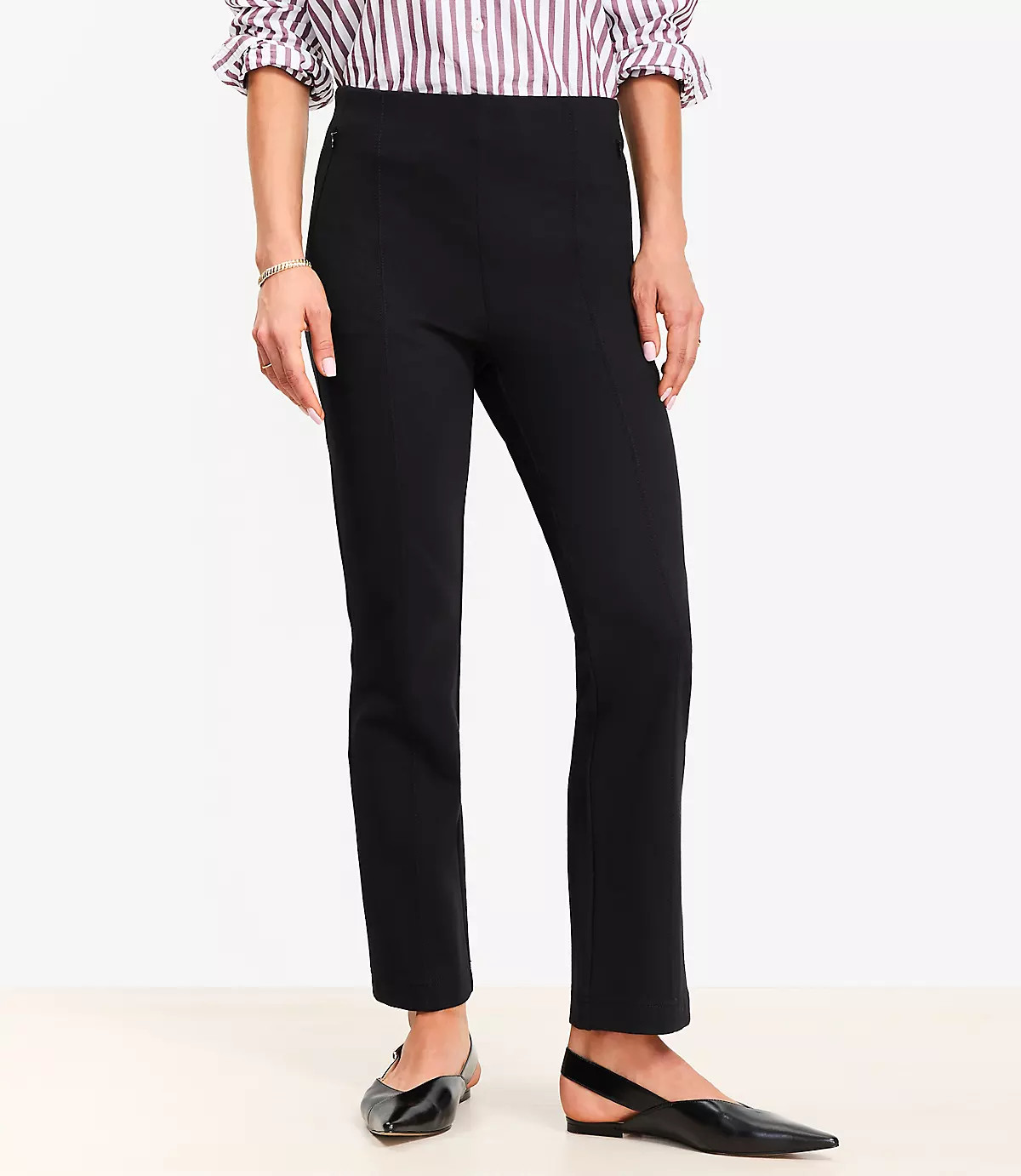 Petite Ponte Straight Pants | LOFT