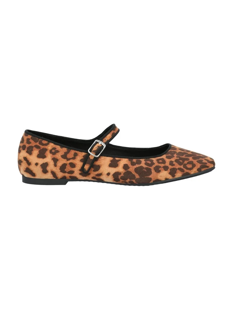 Time and Tru Women's Faux Leather Mary Jane Flats | Walmart (US)