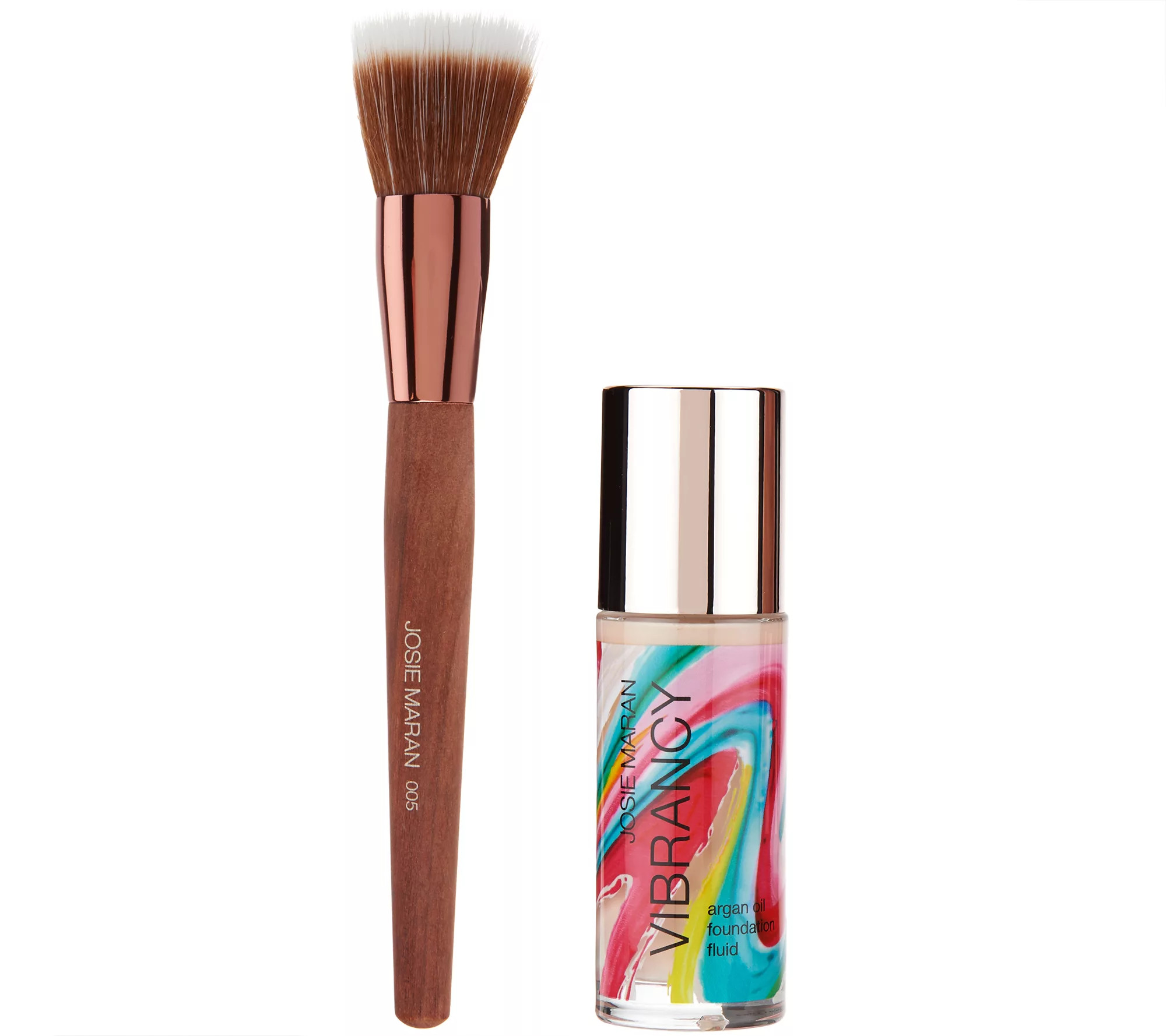 Josie Maran Argan Vibrancy Foundation Fluid with Brush — QVC.com | QVC