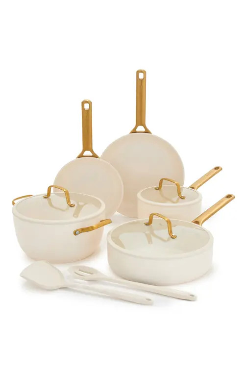 GreenPan Reserve Pro 10-Piece Ceramic Nonstick Cookware Set in Cream at Nordstrom | Nordstrom